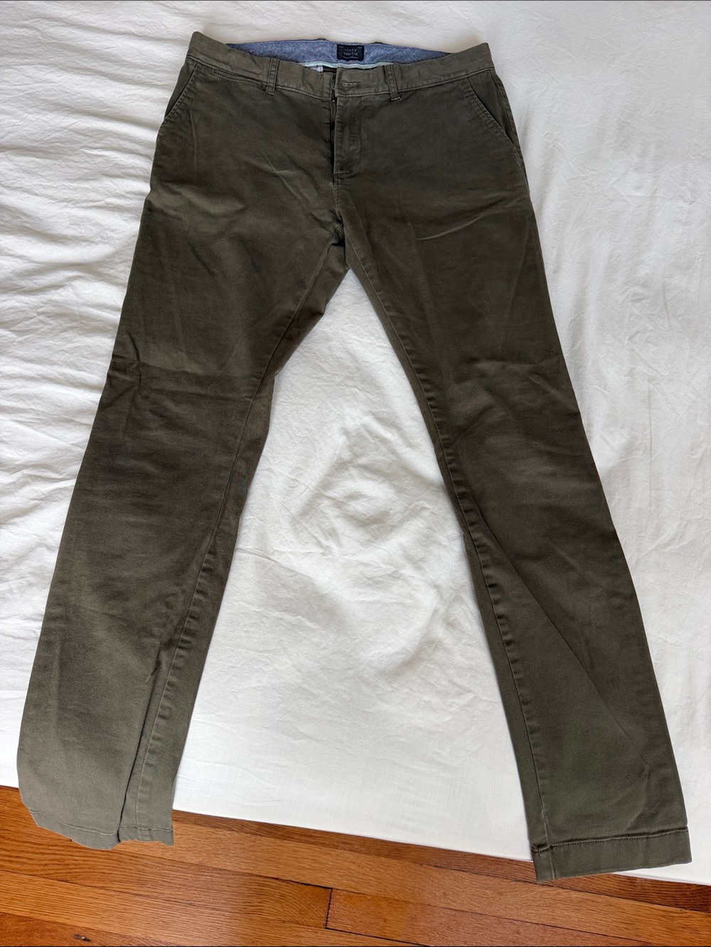 J. Crew Olive Stretch Skinny Chinos